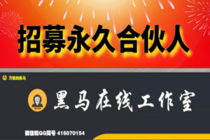 万能的黑马团队招募永久合伙人