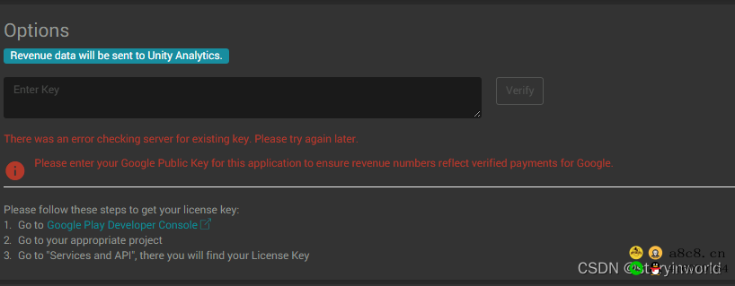 Unity 使用谷歌内购的密钥( license key )